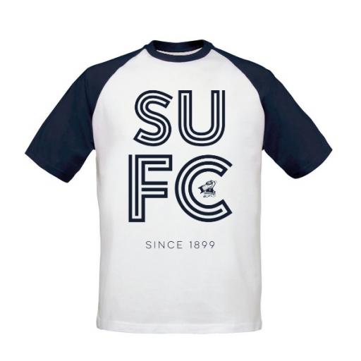 Scunthorpe United FC Stripe Baseball T-Shirt