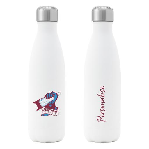 Scunthorpe United FC Crest Insulated Water Bottle - White